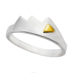 Silver Ring & 18ct Gold